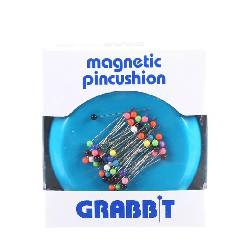 blue-feather-grabbit-magnetic-pincushion-teal Blue Feather Grabbit Magnetic Pincushion – Teal