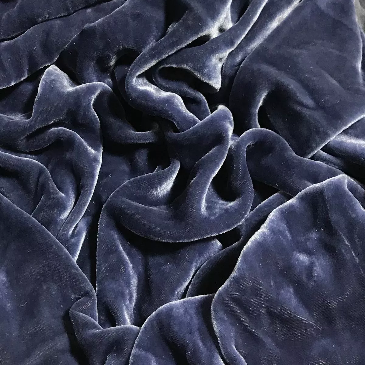 Blue Iris – Hand Dyed Silk Velvet