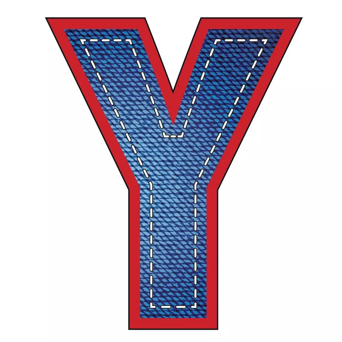 Blue Jean “Y” Fabric Panel