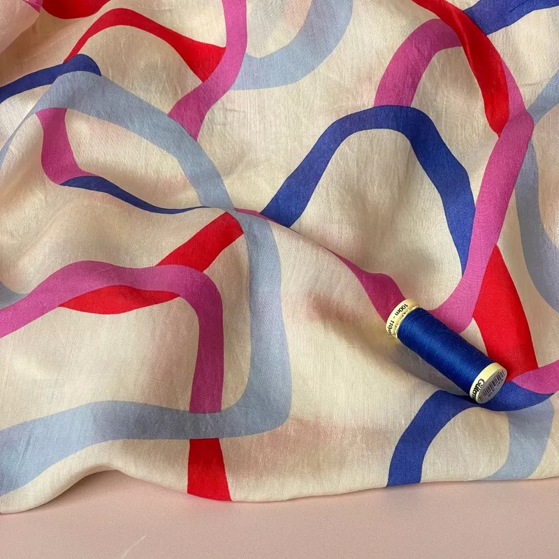 blue-pink-ribbons-viscose-blend-fabric Blue and Pink Ribbons Viscose Blend Fabric