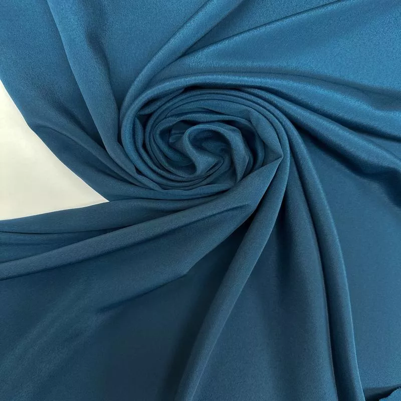 Blue Polyamid Crepe