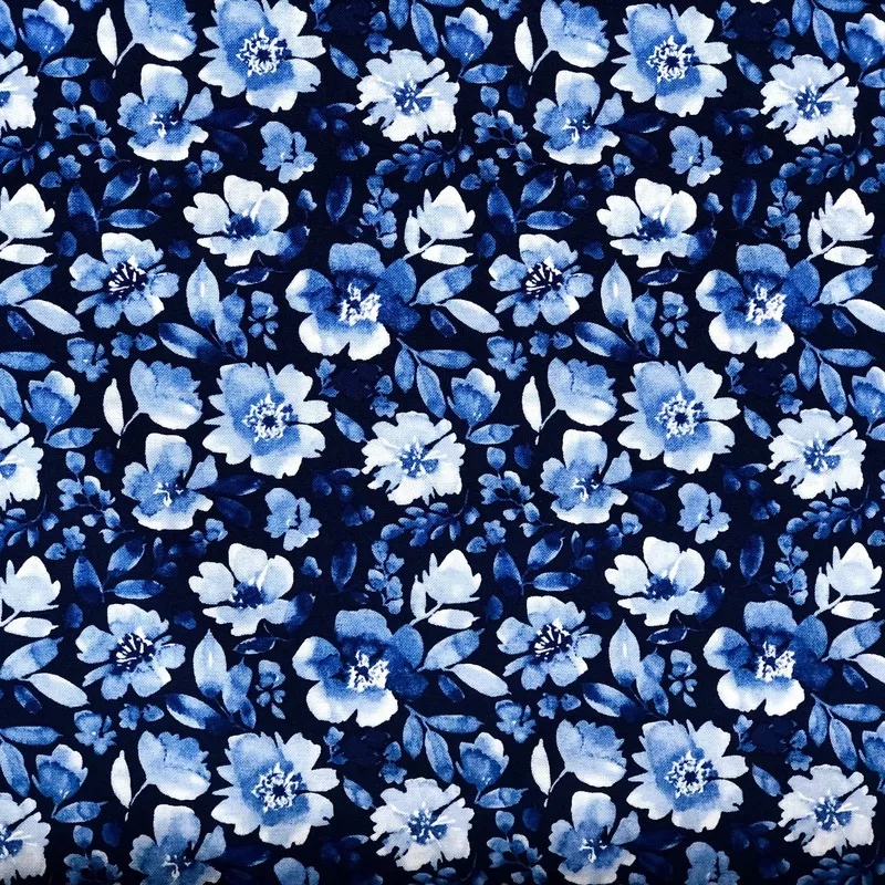 Blue Watercolour Flowers | Remnant 35″