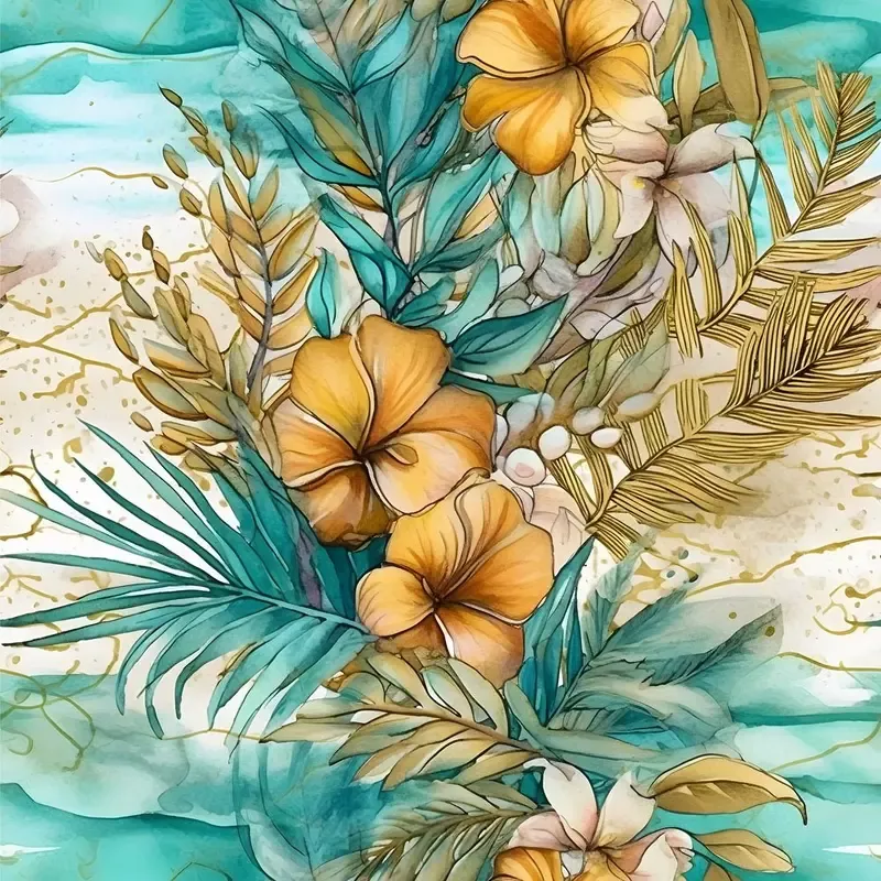 boho-beach-botanical-variation-5-fabric Boho Beach Botanical Variation #5 Fabric
