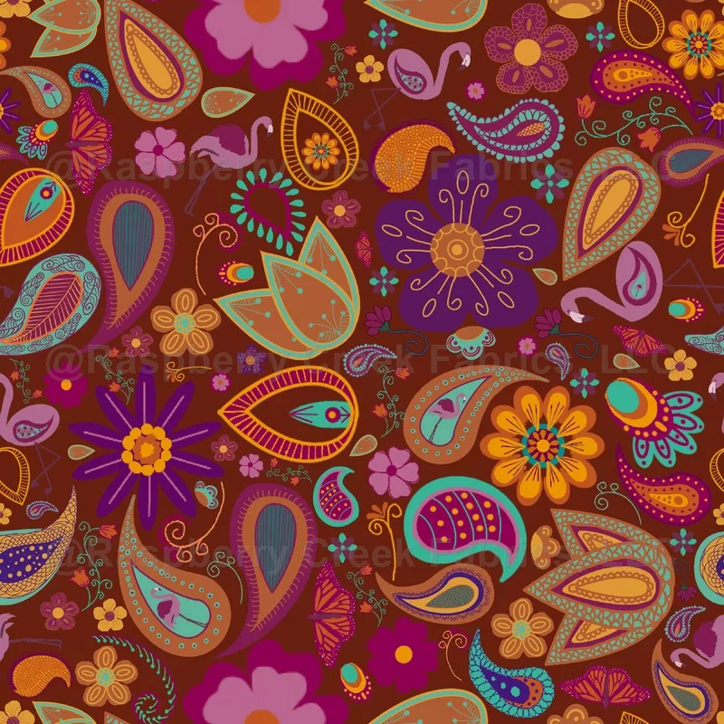 boho-flamingo-paisley-antique-ruby Boho Flamingo Paisley – Antique Ruby