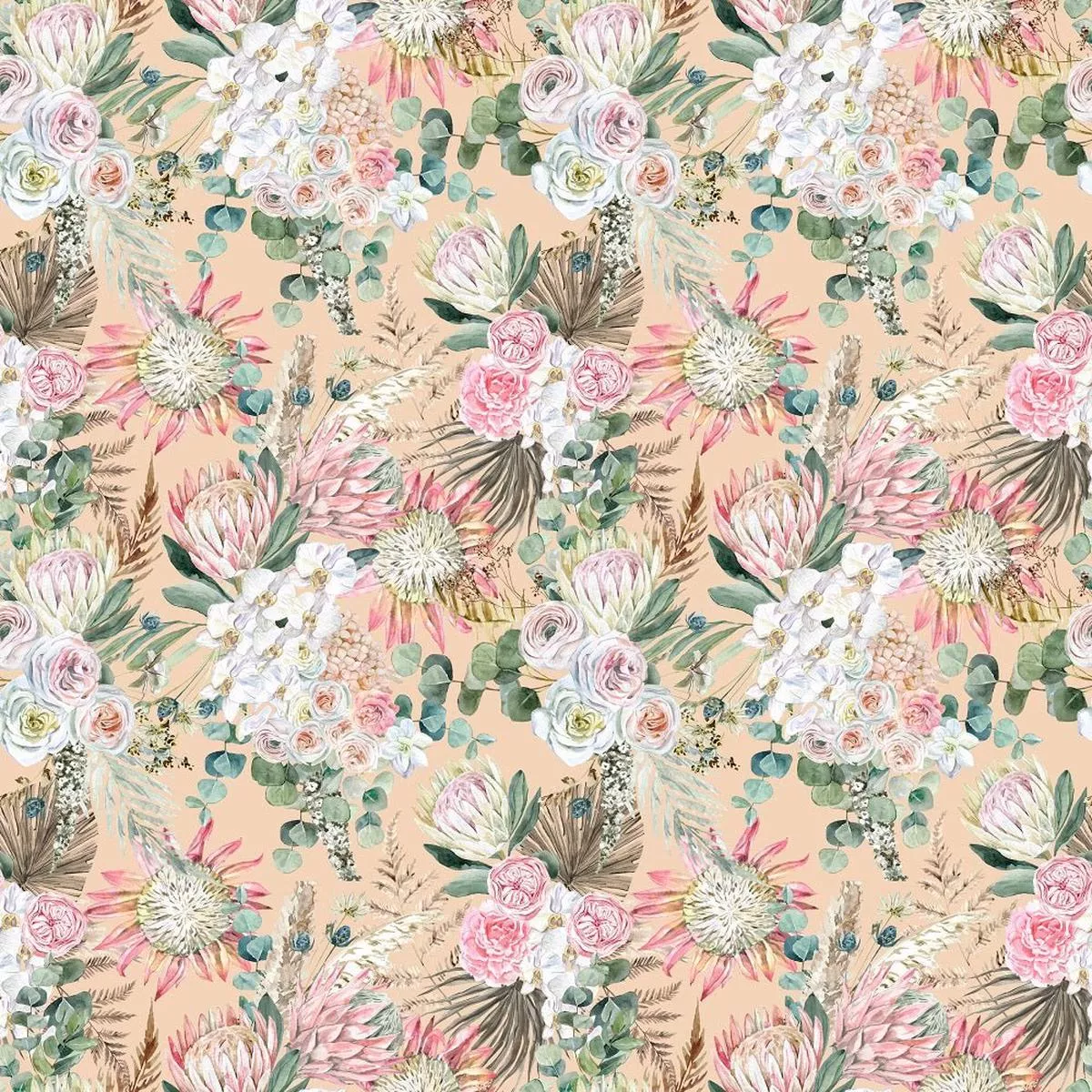 boho-floral-pattern-4-fabric Boho Floral Pattern #4 Fabric