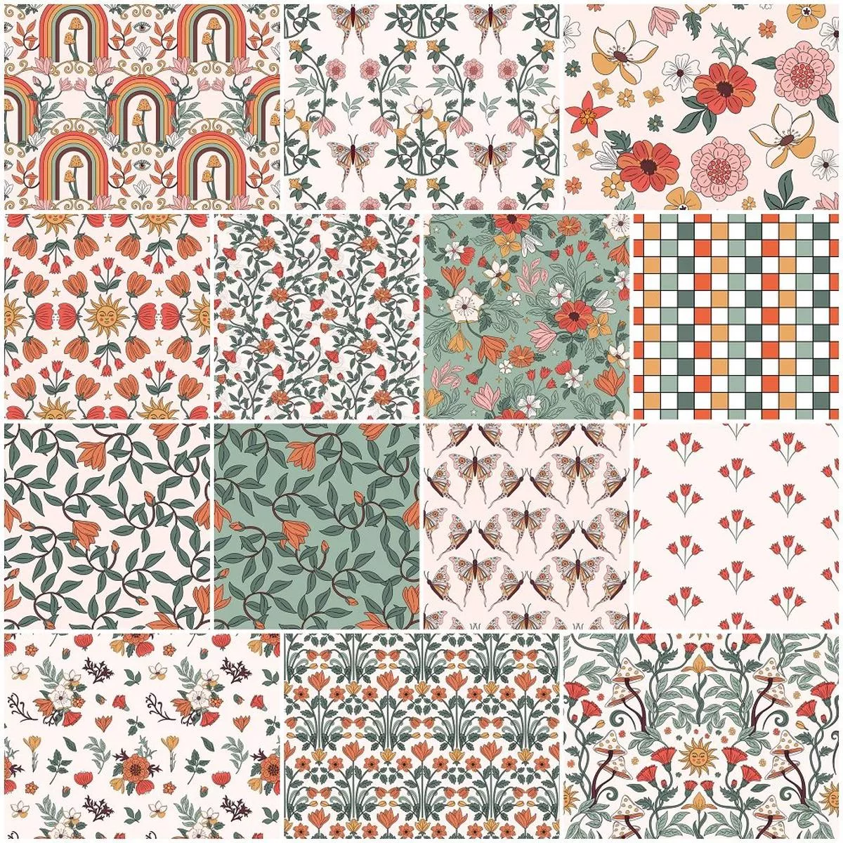 boho-garden-fat-quarter-bundle-14-pieces Boho Garden Fat Quarter Bundle – 14 Pieces