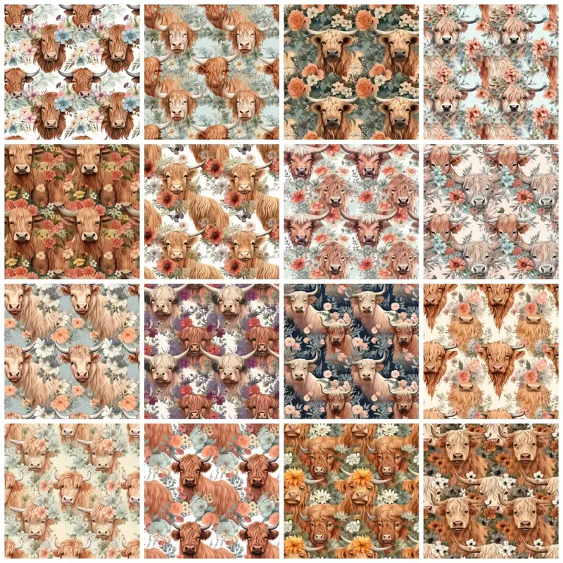 boho-highland-cows-volume-2-fat-quarter-bundle-16-pieces Boho Highland Cows Volume 2 Fat Quarter Bundle – 16 Pieces