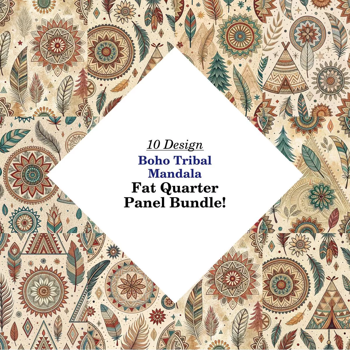 boho-tribal-mandala-fat-quarter-bundle Boho Tribal Mandala Fat Quarter Bundle