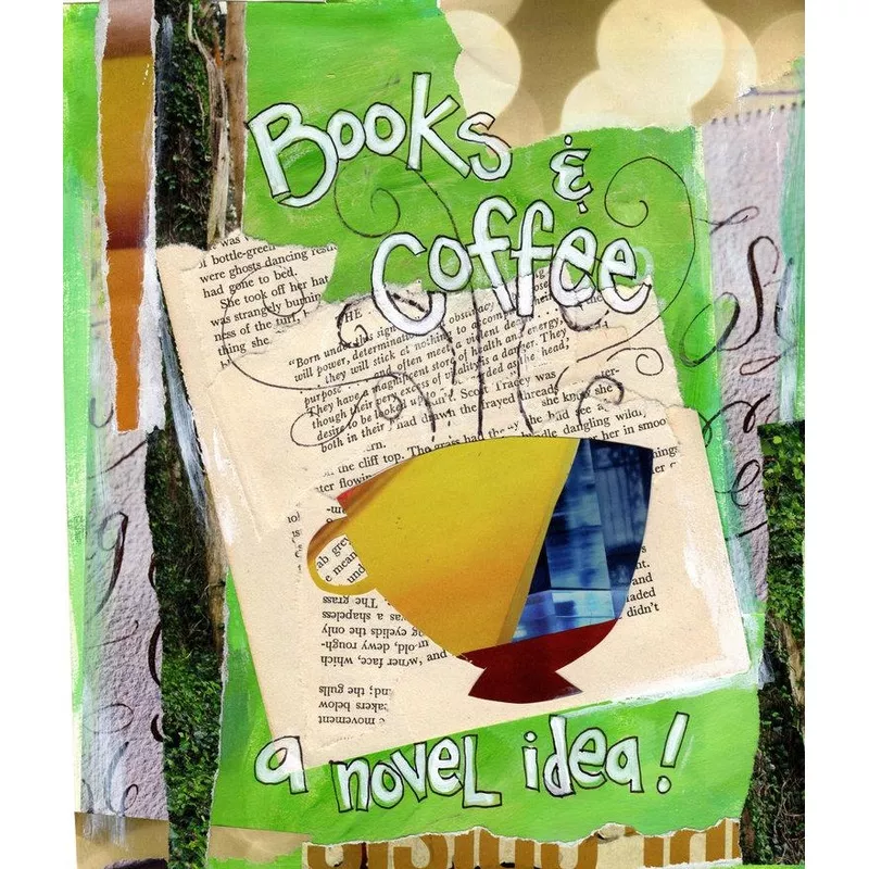 books-coffee-greeting-card Books & Coffee Greeting Card