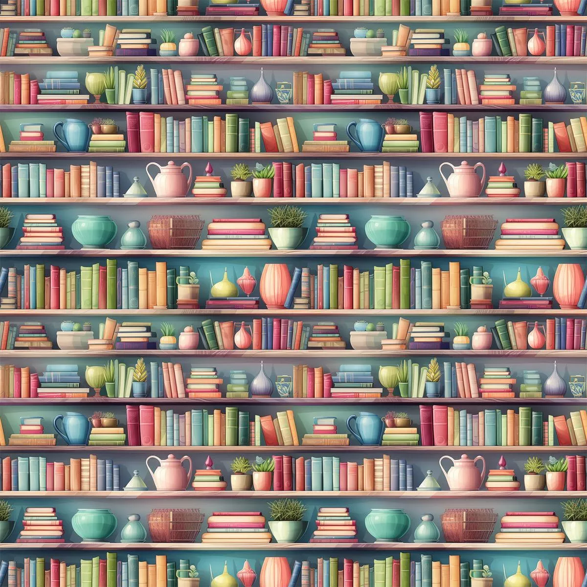 Bookshelf Pattern 2 Quilting Cotton Fabric