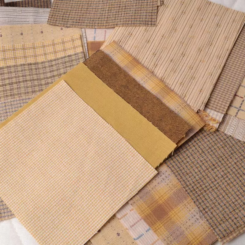 Boro Fabric Pack, Small Pieces, Assorted Yellows