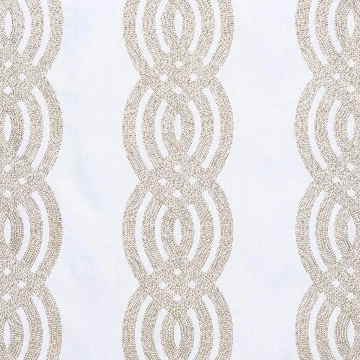 Braid Embroidery Cream Fabric