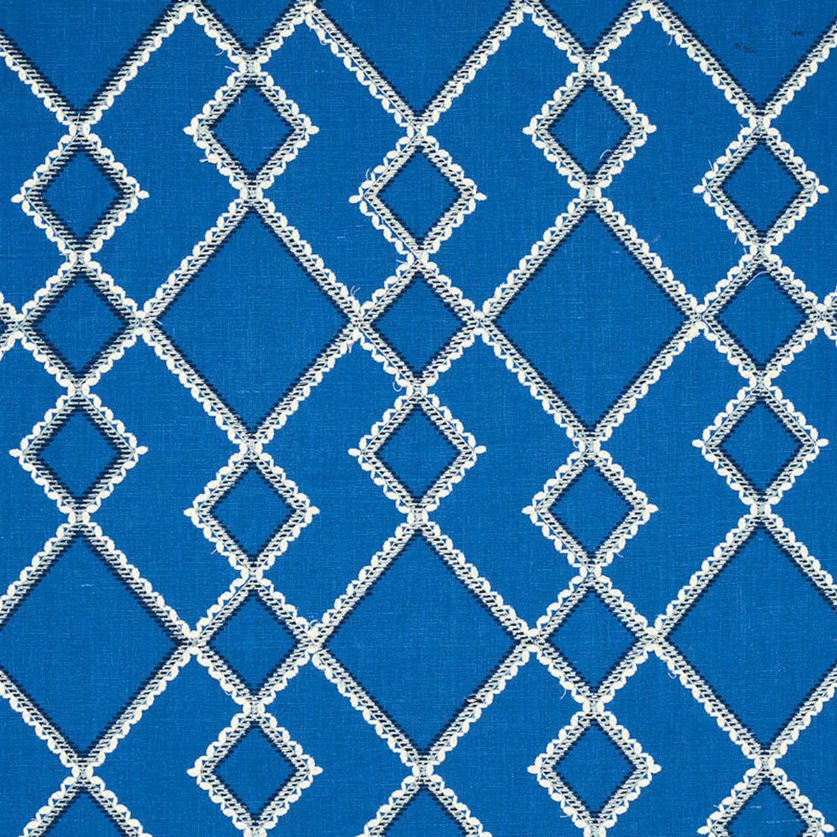 Branson Embroidery Blue Fabric