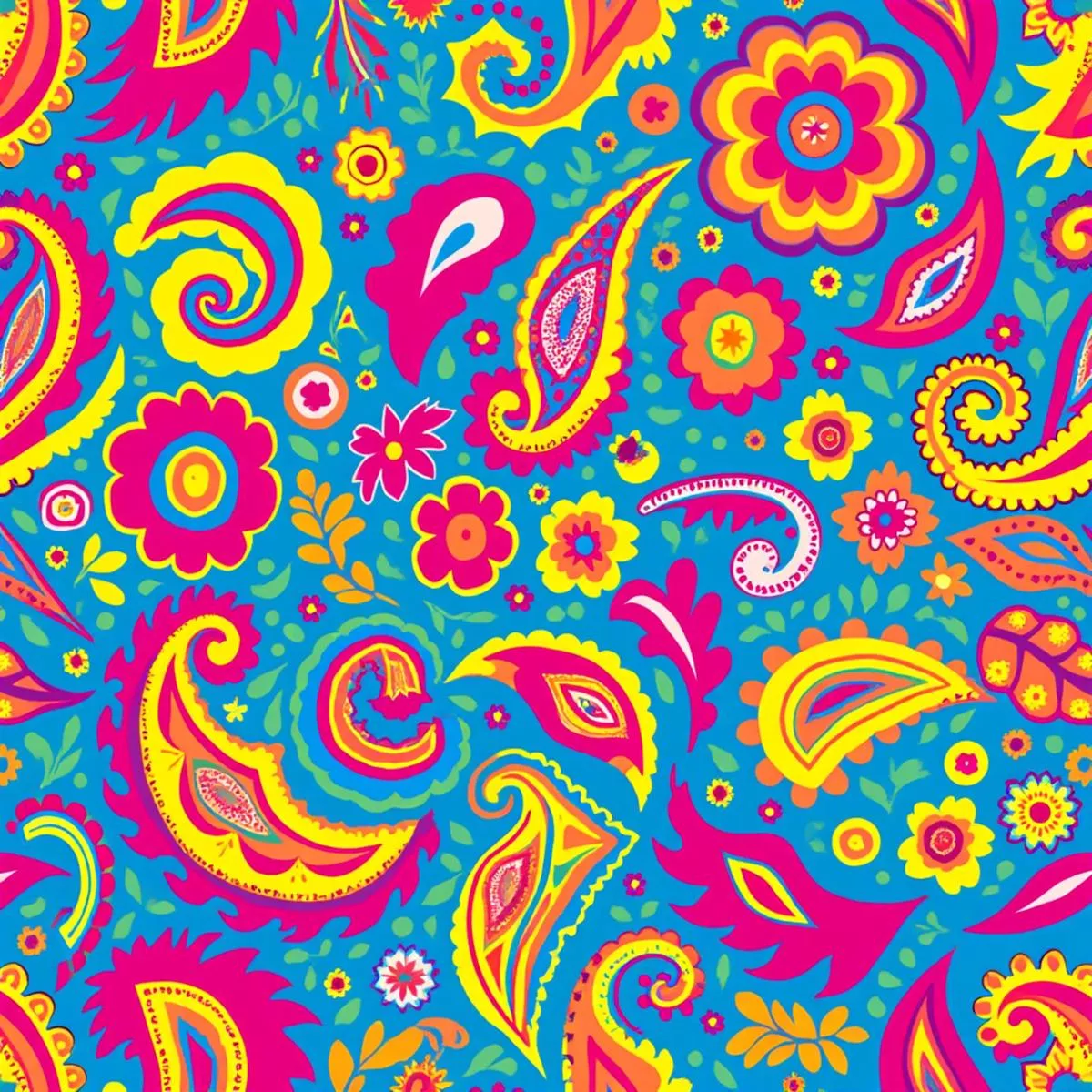 bright-preppy-paisley-pattern-9-quilting-cotton-fabric Bright Preppy Paisley Pattern 9 Quilting Cotton Fabric