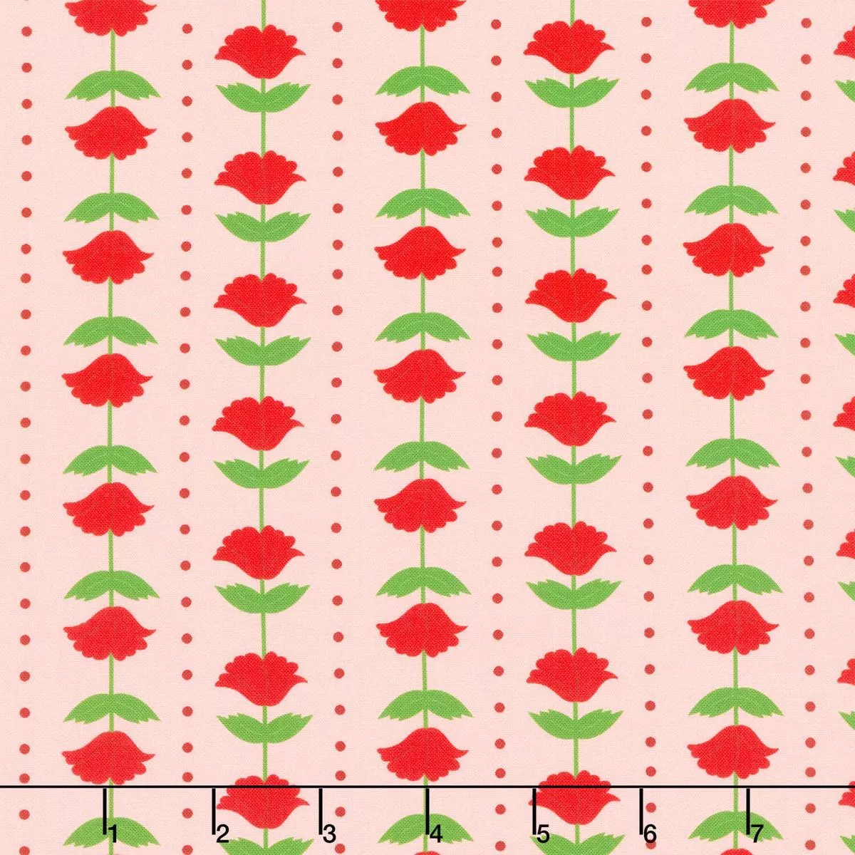 bright-side-flower-polka-dot-stripe-light-pink-yardage The Bright Side – Flower and Polka Dot Stripe Light Pink Yardage
