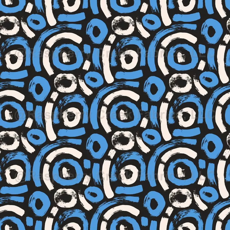 Brush strokes circle abstract ornament