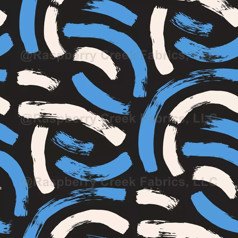 Brush strokes squiggle abstract ornament