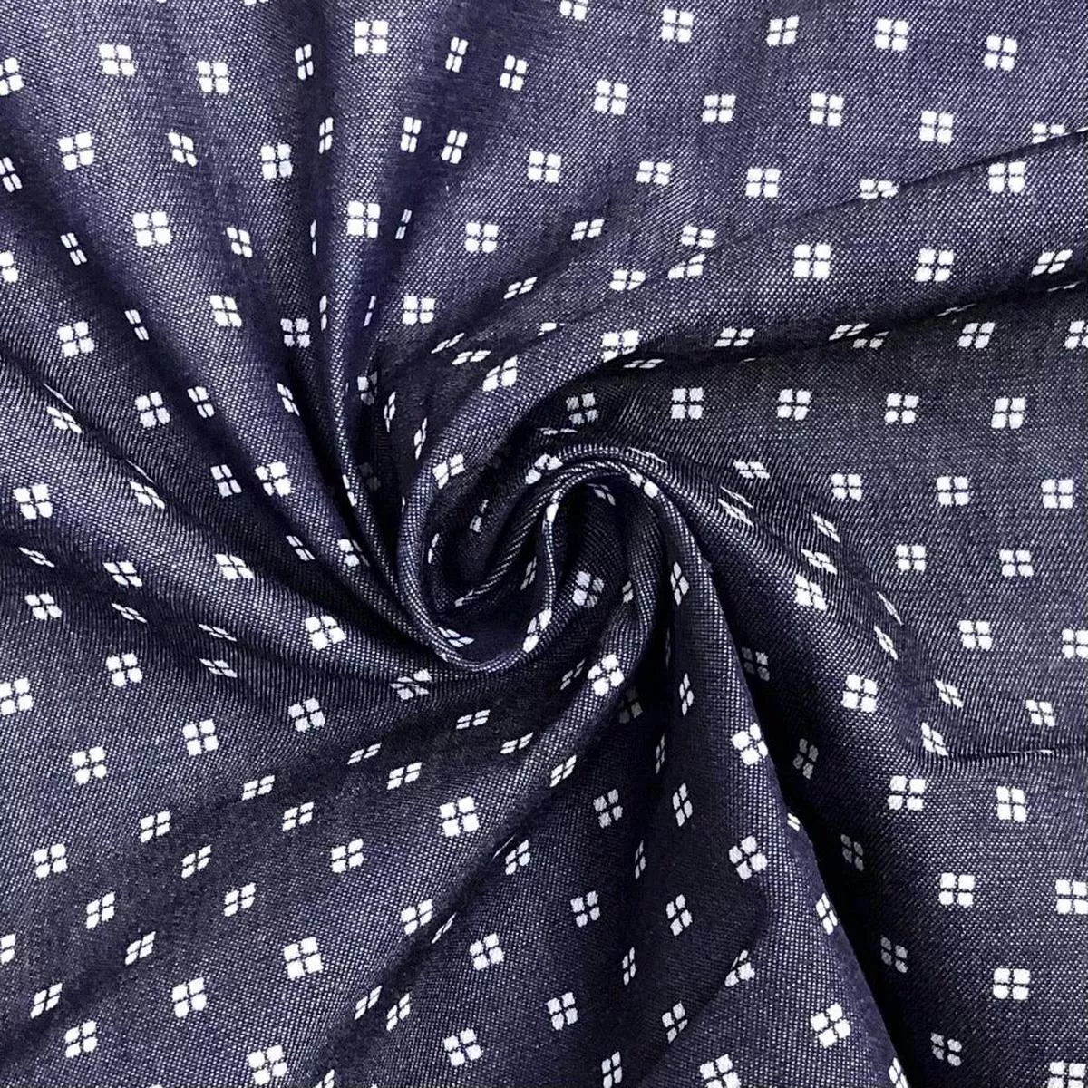 budget-ditsy-square-chambray-denim-fabric Budget Ditsy Square Chambray Denim Fabric