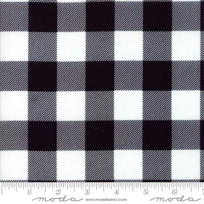 Buffalo Check Black White Fabric