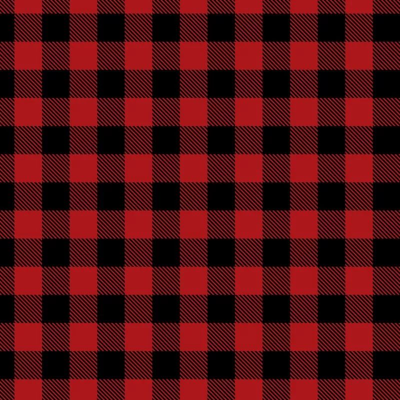 Buffalo Plaid – Printed Flannel by CDS 01Blkred