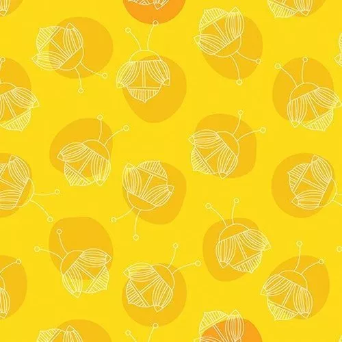 bug-dot-yellow-16556-33-by-benartex-lucky-bugs Bug A Dot Yellow - 16556-33 by Benartex Lucky Bugs