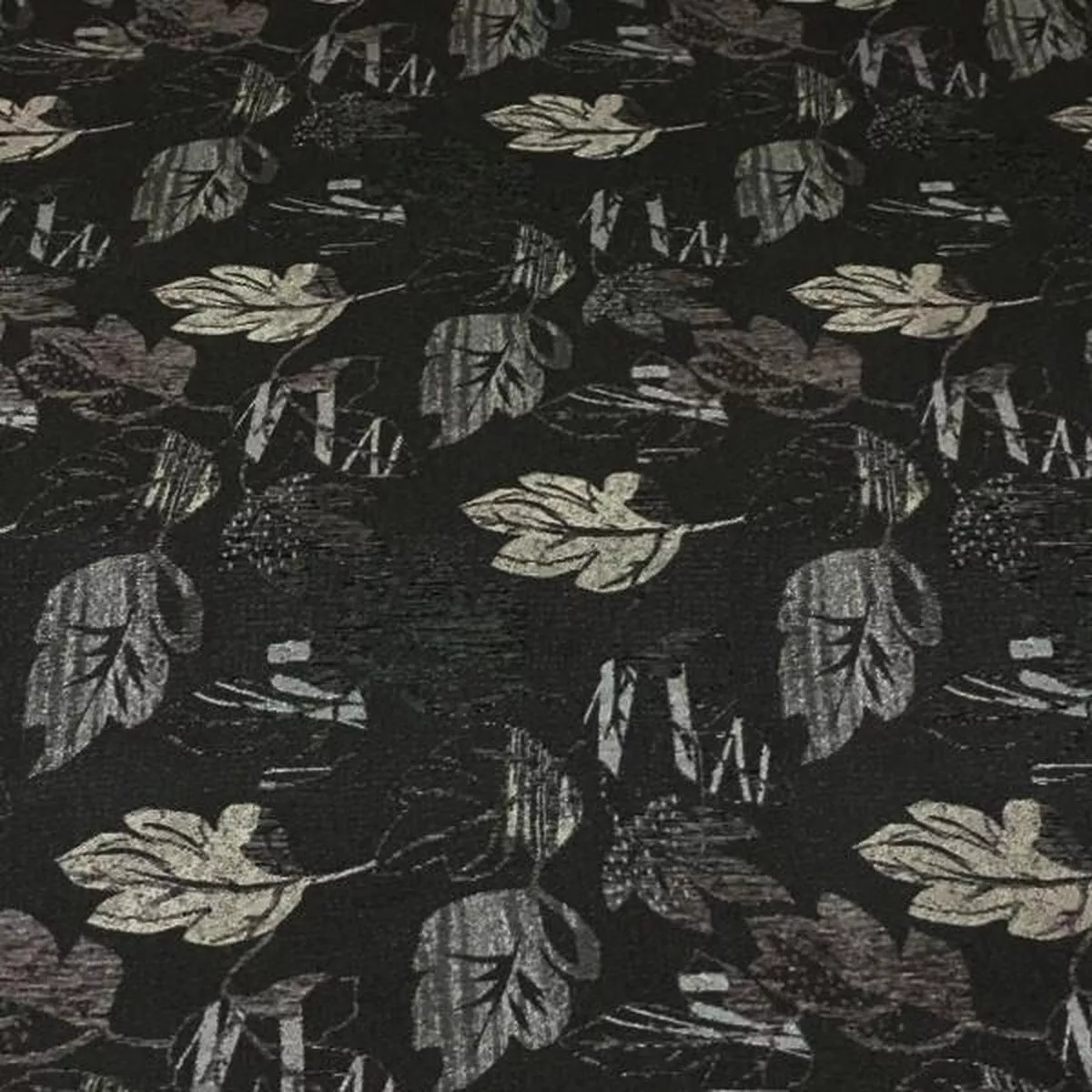 burren-graphite-leaves-gray-upholstery-fabric Burren Graphite Leaves Gray Upholstery Fabric