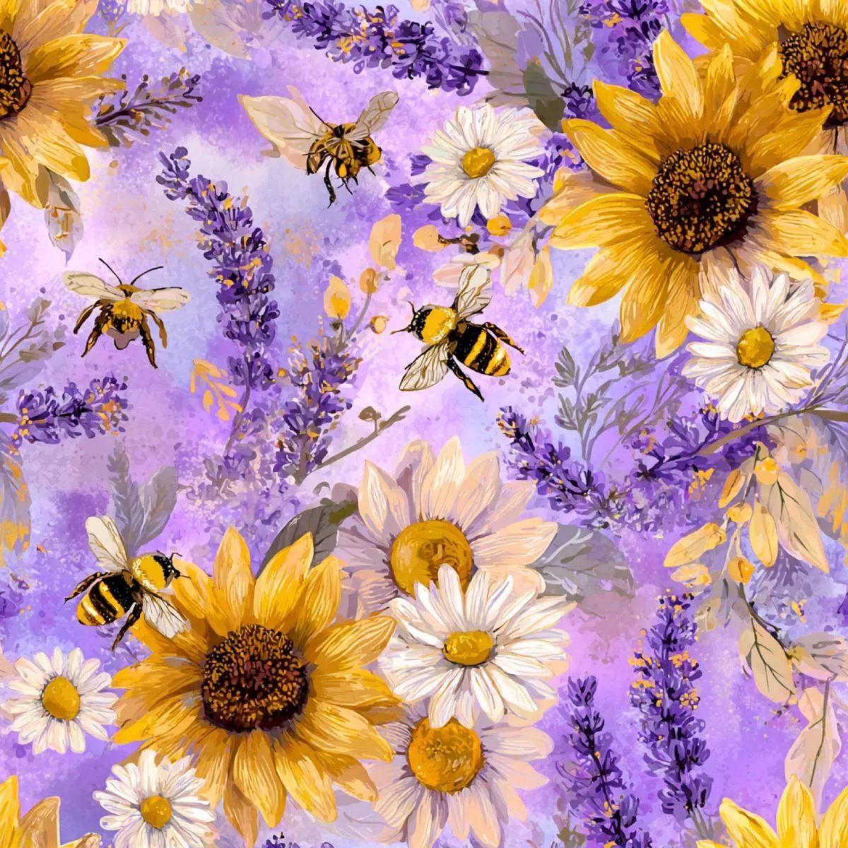 Busy Bee Pattern 43 Quilting Cotton Fabric