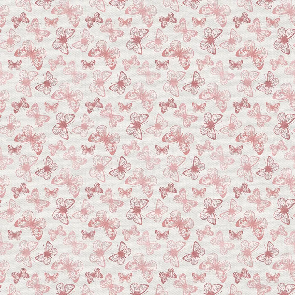 butterflies-coral-white-double-gauze Butterflies – Coral/White – Double Gauze