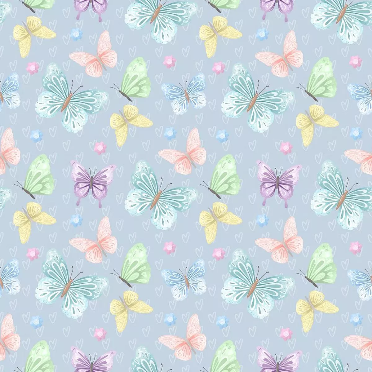 Butterflies & Rainbows Pattern 6 Fabric