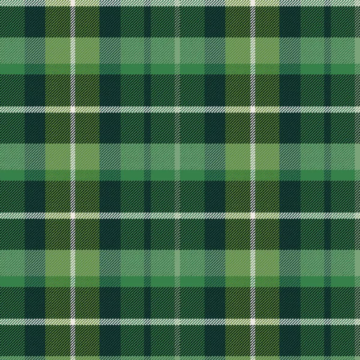 cabin-plaid-on-green-fabric Cabin Plaid on Green Fabric