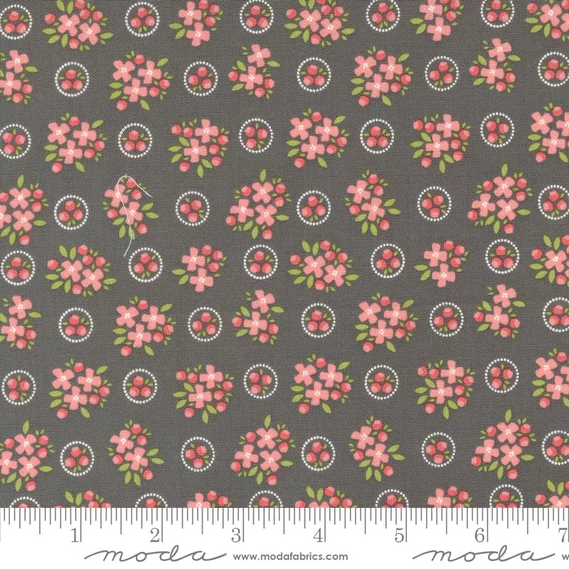 cali-co-slate-ring-around-posie-yardage-by-corey-yoder-moda-fabrics Cali & Co. Slate Ring Around Posie Yardage by Corey Yoder for Moda Fabrics
