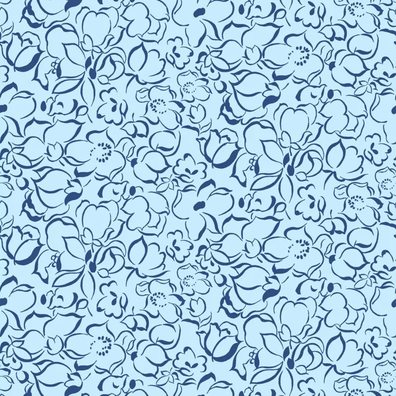 camellia-on-blue-fabric Camellia on Blue Fabric