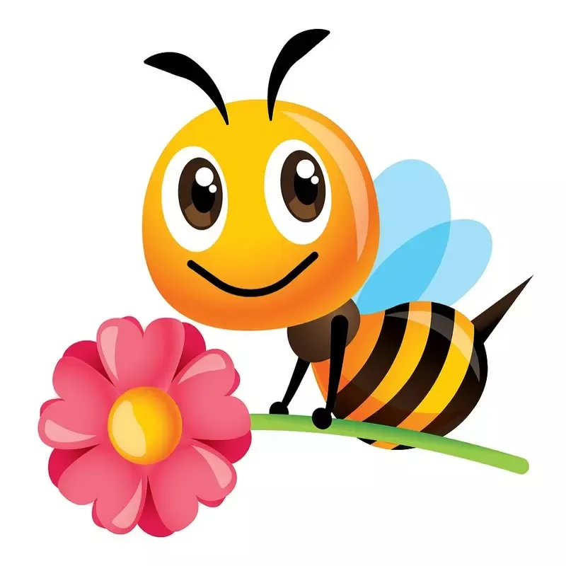 cartoon-bee-fabric-panel-pink Cartoon Bee Fabric Panel – Pink