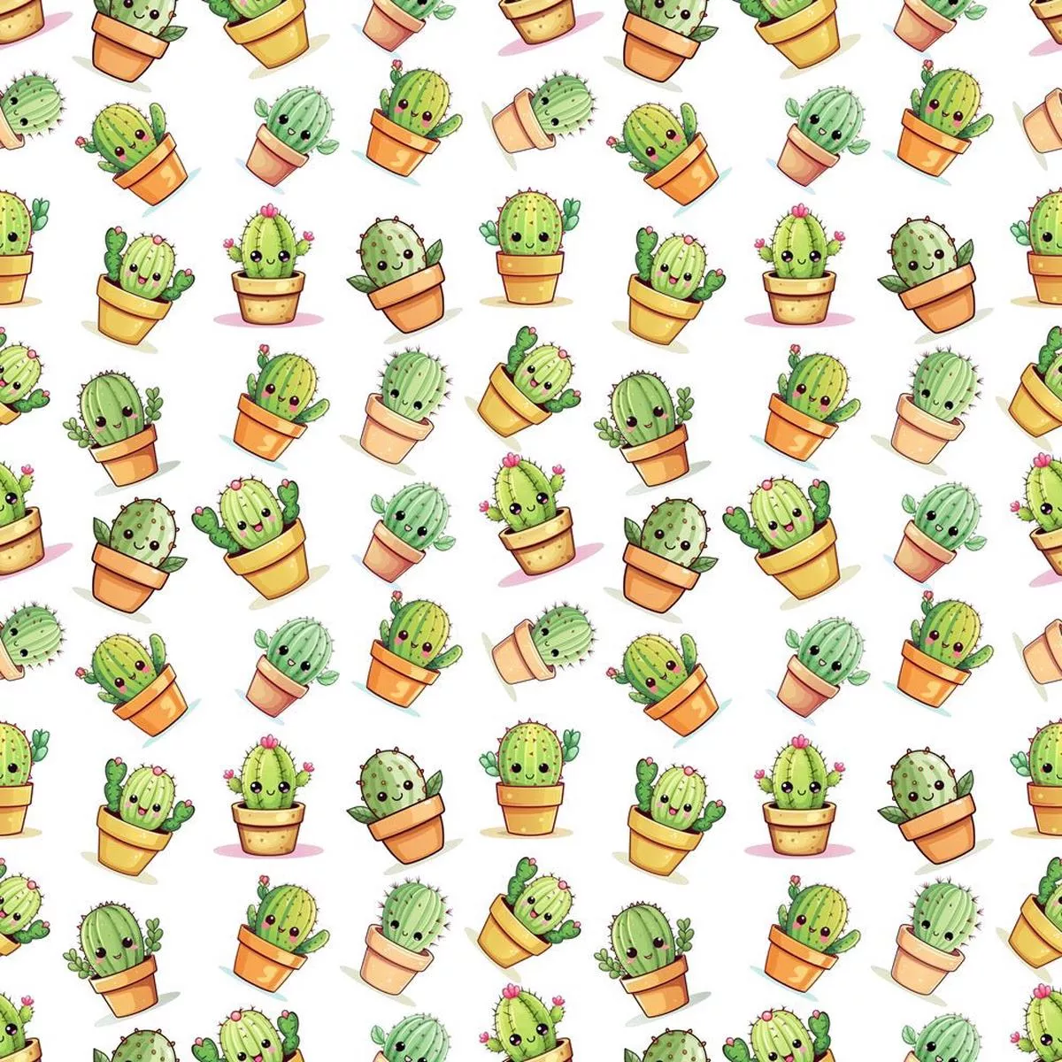 cartoon-cactus-fabric Cartoon Cactus Fabric