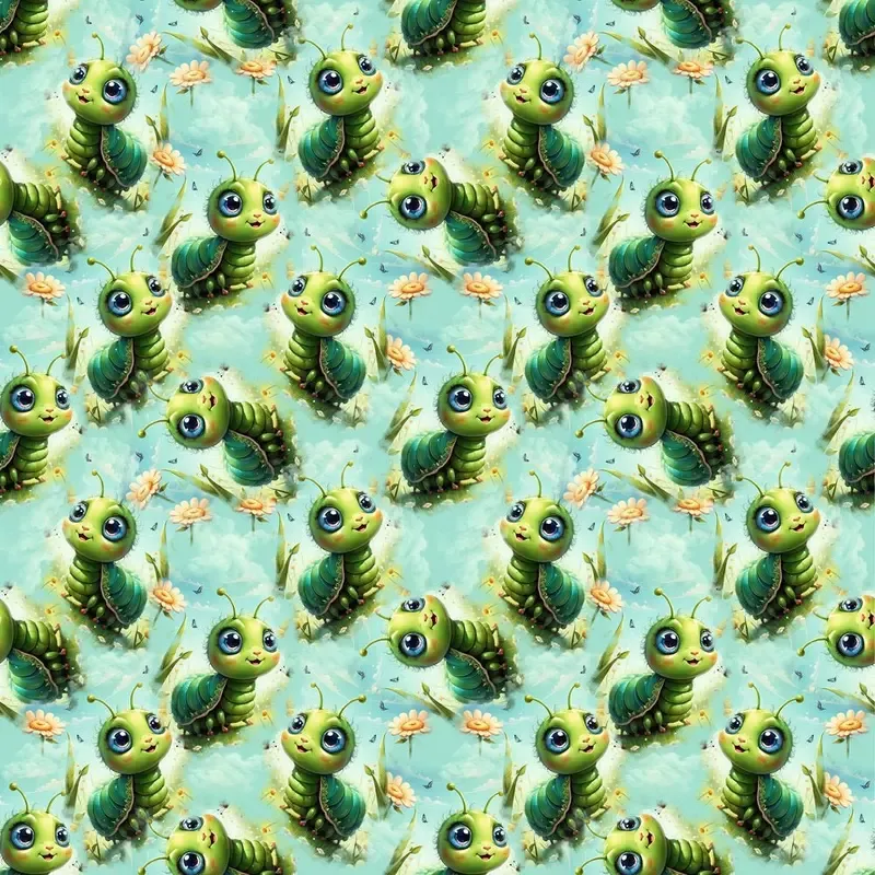 cartoon-caterpillar-fabric Cartoon Caterpillar Fabric