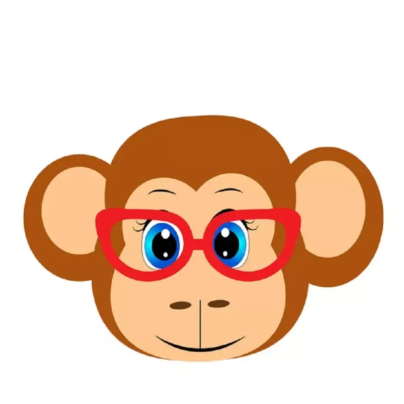 cartoon-monkey-fabric-panel-white Cartoon Monkey Fabric Panel – White