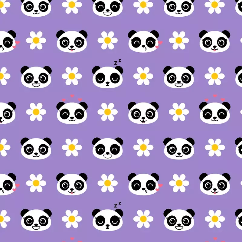 cartoon-panda-with-flower-fabric-purple Cartoon Panda With Flower Fabric – Purple