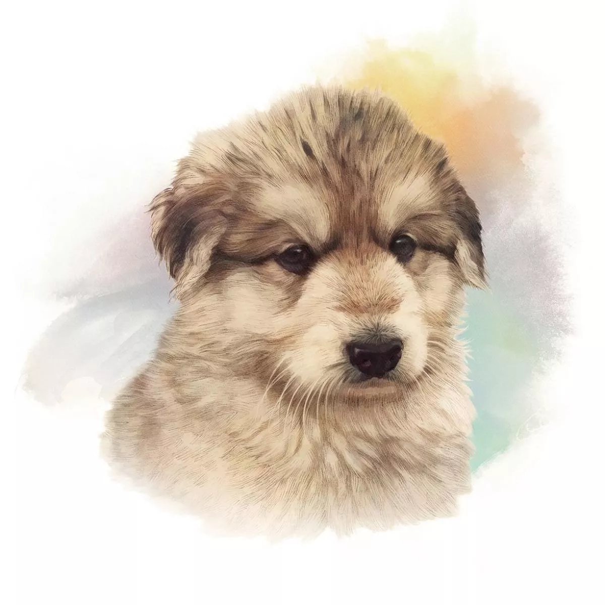 caucasian-shepherd-portrait-fabric-panel Caucasian Shepherd Portrait Fabric Panel
