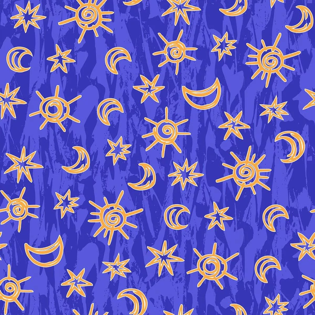 Celestial Grunge Fabric – Blue