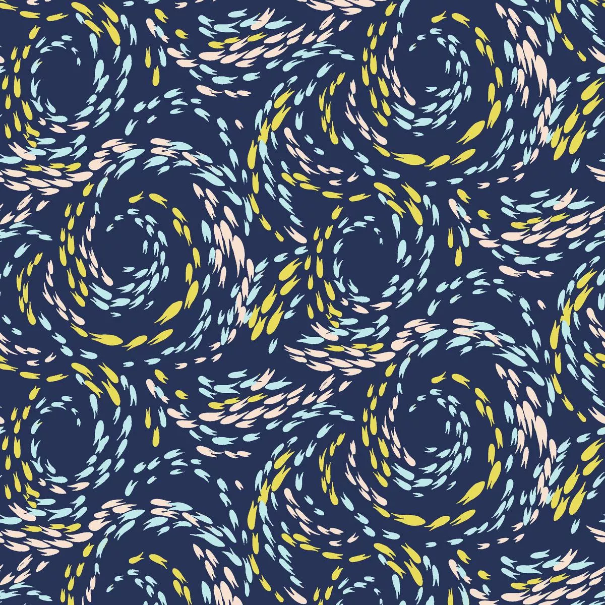 Cerys on Navy Fabric
