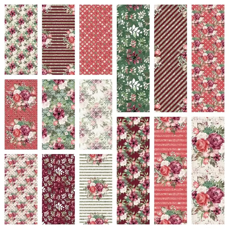 champagne-burgundy-florals-fat-eighth-bundle-15-pieces Champagne & Burgundy Florals Fat Eighth Bundle – 15 Pieces