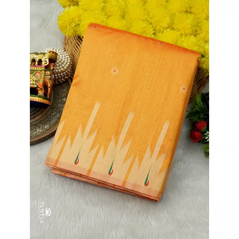 chanderi-silk-saree-orange-ttds2872 Chanderi Silk Saree(Orange) | TTDS2872