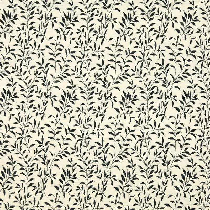 Charlotte Onyx Leaf Fabric 6409