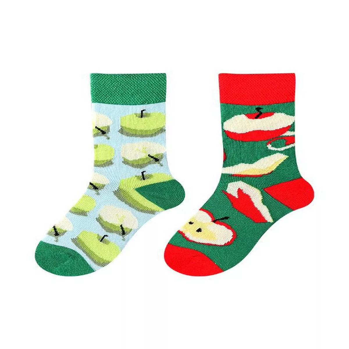 chaussettes-dpareilles-enfant-pommes Chaussettes Dpareilles Enfant Pommes
