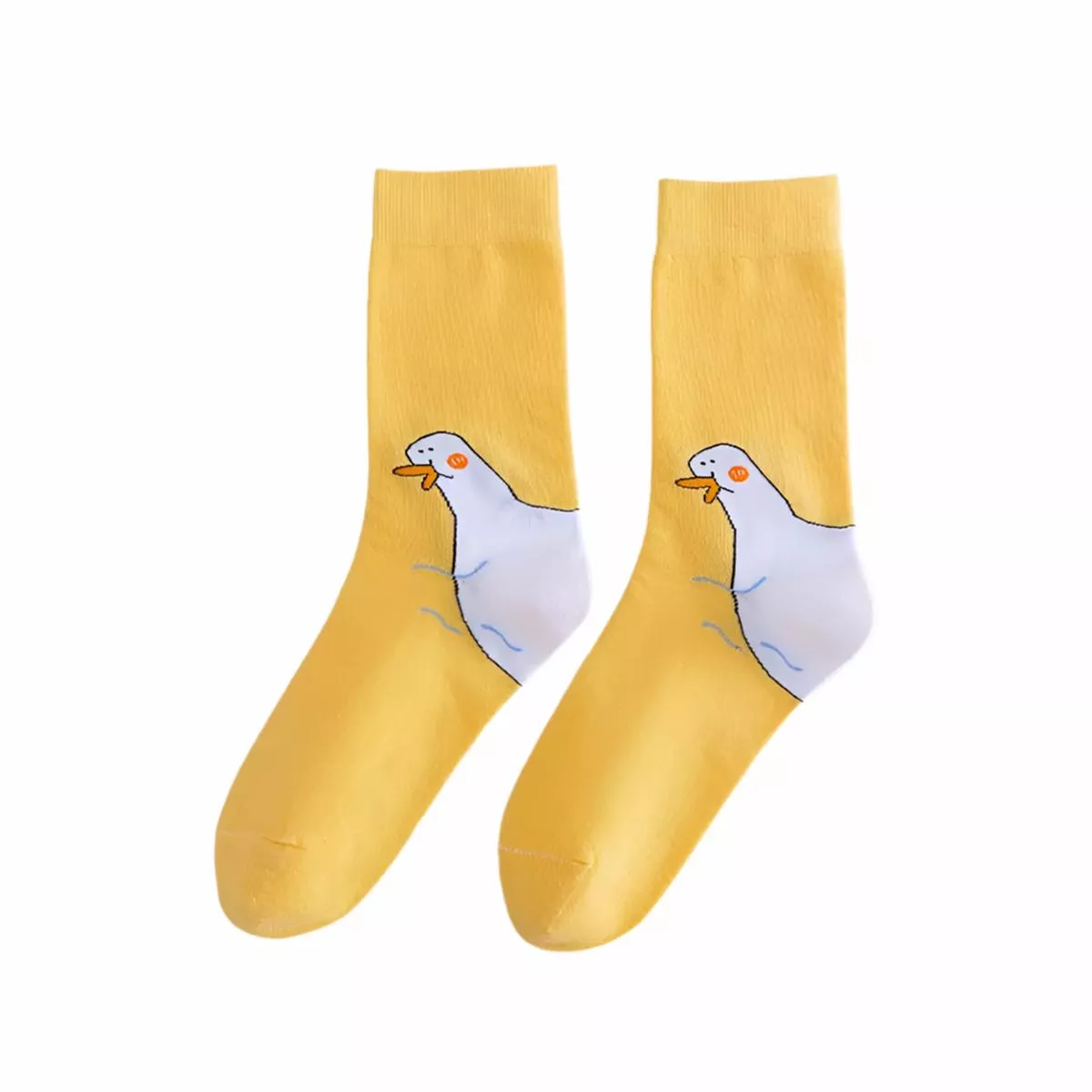 Chaussettes Jaunes Canard Blanc