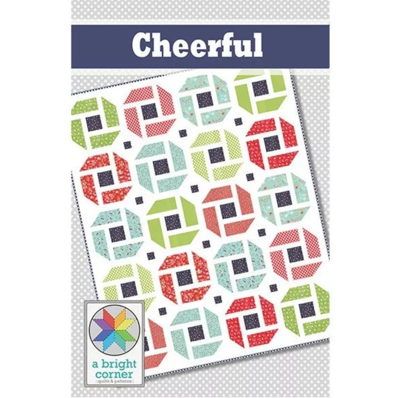 cheerful-quilt-pattern-by-bright-corner-quilts-abc-320-multiple-sizes Cheerful Quilt Pattern by A Bright Corner Quilts ABC-320,Multiple Sizes