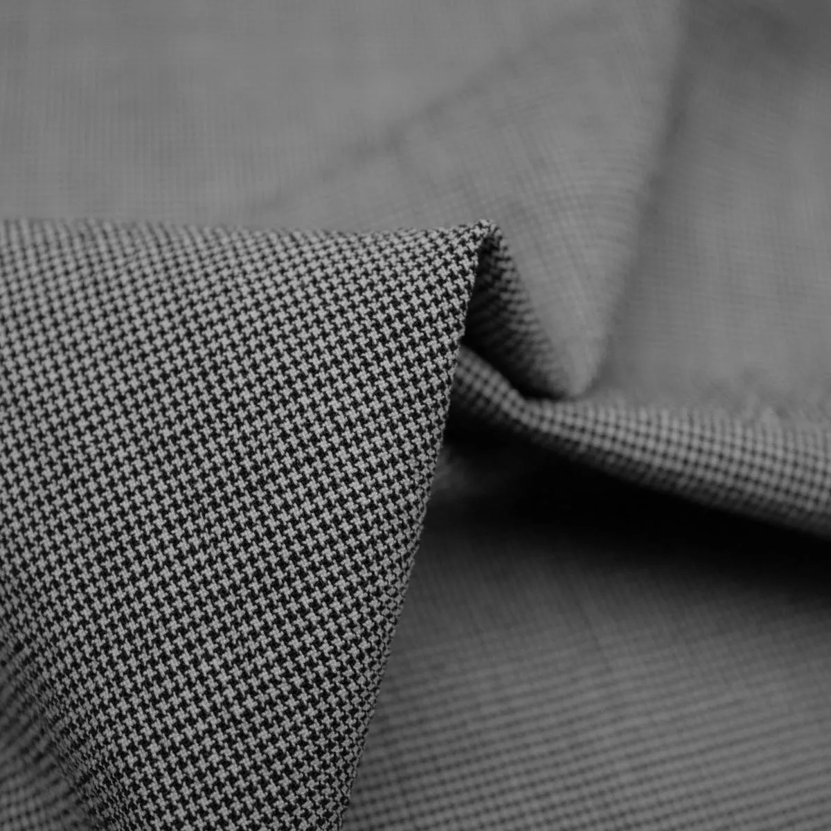 chen-black-houndstooth-wool-blend-fabric Chen Black Houndstooth Wool Blend Fabric