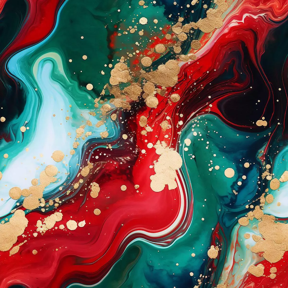 christmas-abstract-marble-pattern-13-fabric Christmas Abstract Marble Pattern #13 Fabric