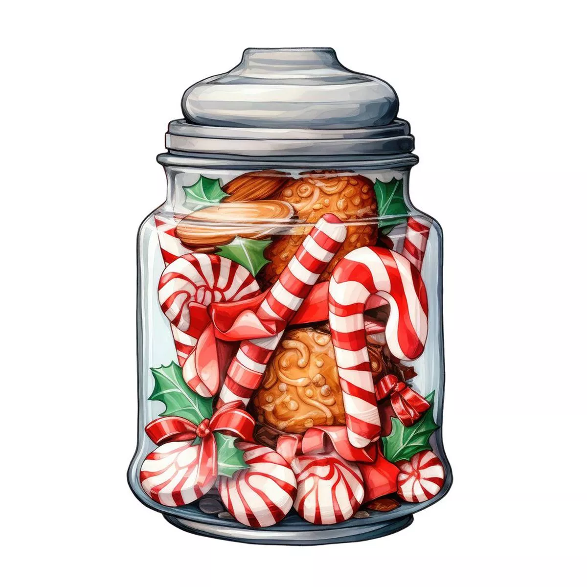 christmas-candy-jar-4-fabric-panel Christmas Candy Jar #4 Fabric Panel