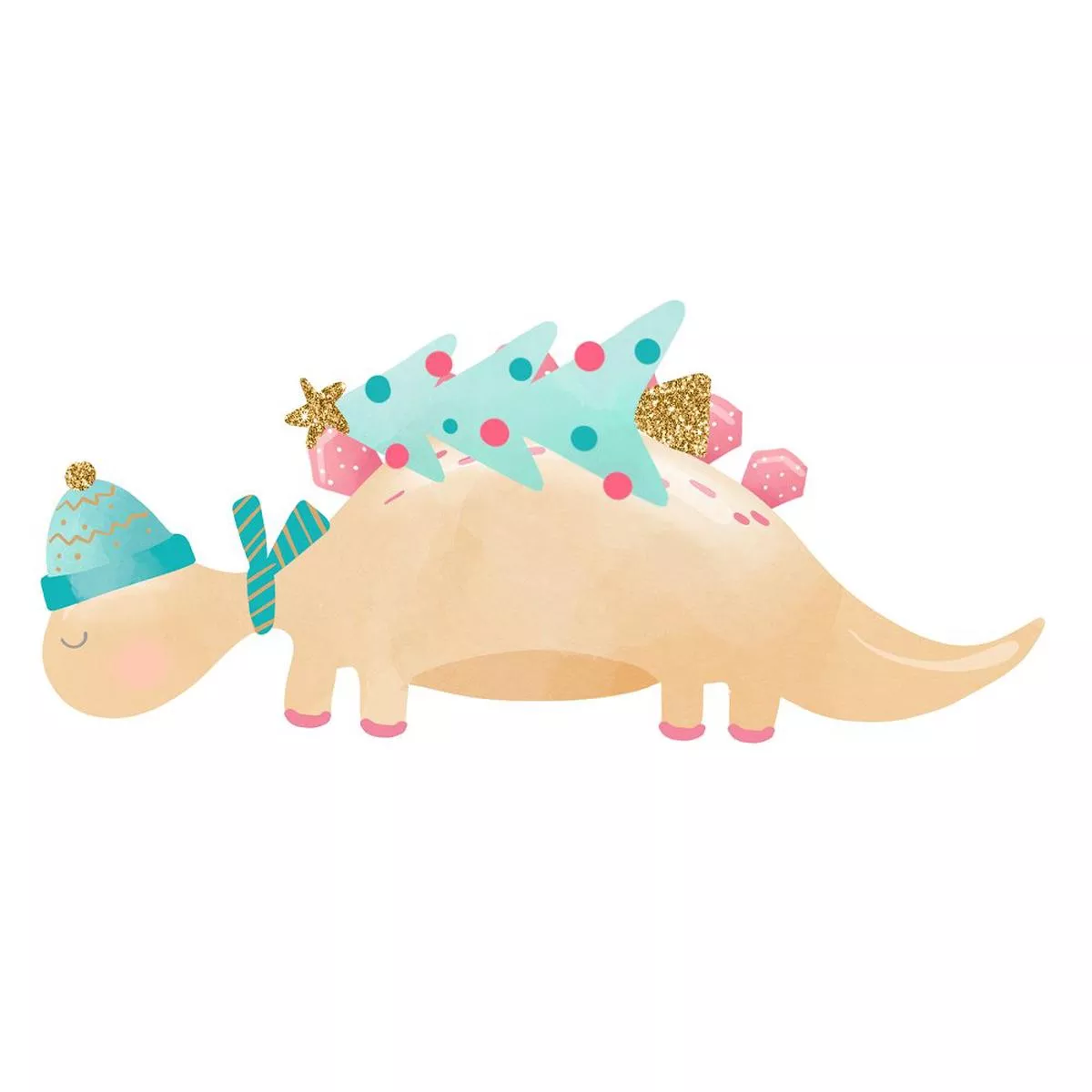 christmas-dino-tree-delivery-fabric-panel Christmas Dino Tree Delivery Fabric Panel